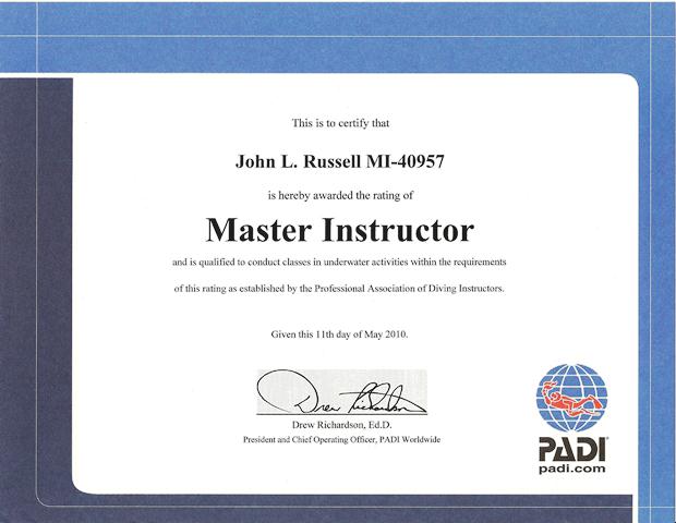 PADI Assitant Instructor